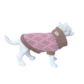 Pink Argyle Dog Jumper In Merino Lambswool