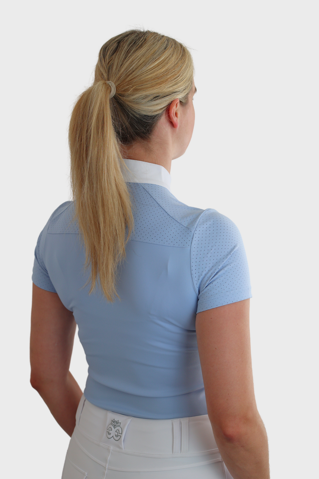 Short Sleeved Show Shirt - Baby Blue