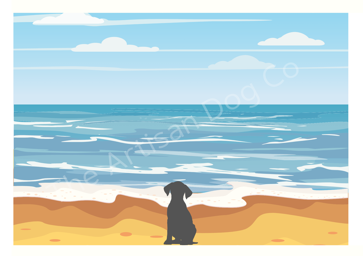 Dog in Nature Greetings Card