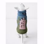 Pink Castle Dog Jumper in British Wool