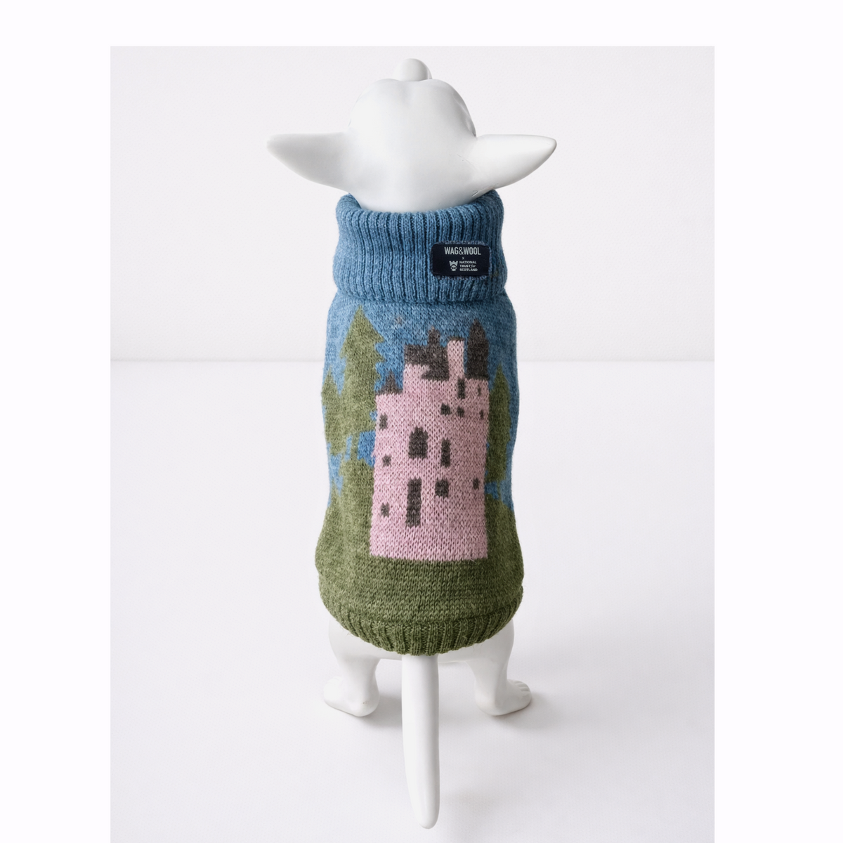 Pink Castle Dog Jumper in British Wool