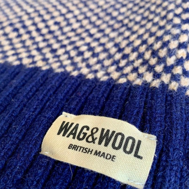Navy Merino Lambswool Scarf | Sustainable & British Made