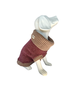 Burgundy Merino Lambswool Dog Jumper