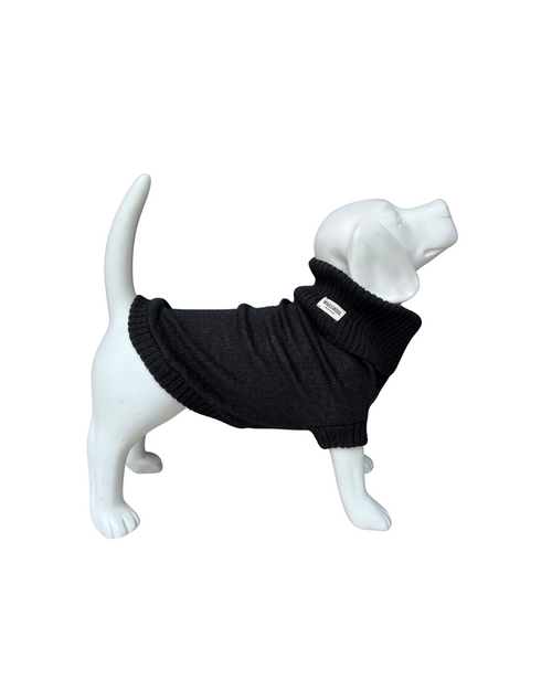 Black British Wool Dog Jumper