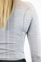 Long Sleeve Seamless Riding Top - Slate Grey