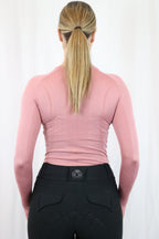 Long Sleeve Seamless Riding Top - Pink