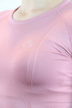 Long Sleeve Seamless Riding Top - Pink