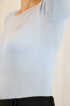 Long Sleeve Seamless Riding Top - Baby Blue