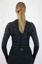 Long Sleeve Seamless Riding Top - Camo Black