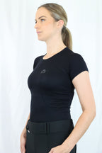 Short Sleeve Seamless Riding Top - Black