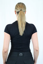 Short Sleeve Seamless Riding Top - Black