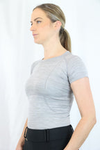 Short Sleeve Seamless Riding Top - Slate Grey