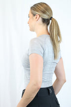 Short Sleeve Seamless Riding Top - Slate Grey