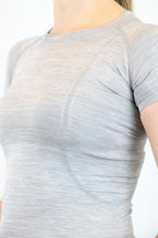 Short Sleeve Seamless Riding Top - Slate Grey