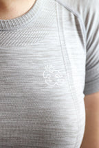 Short Sleeve Seamless Riding Top - Slate Grey