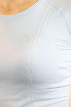 Short Sleeve Seamless Riding Top - Baby Blue