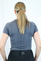 Short Sleeve Seamless Riding Top - Charcoal