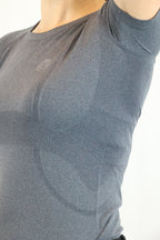 Short Sleeve Seamless Riding Top - Charcoal