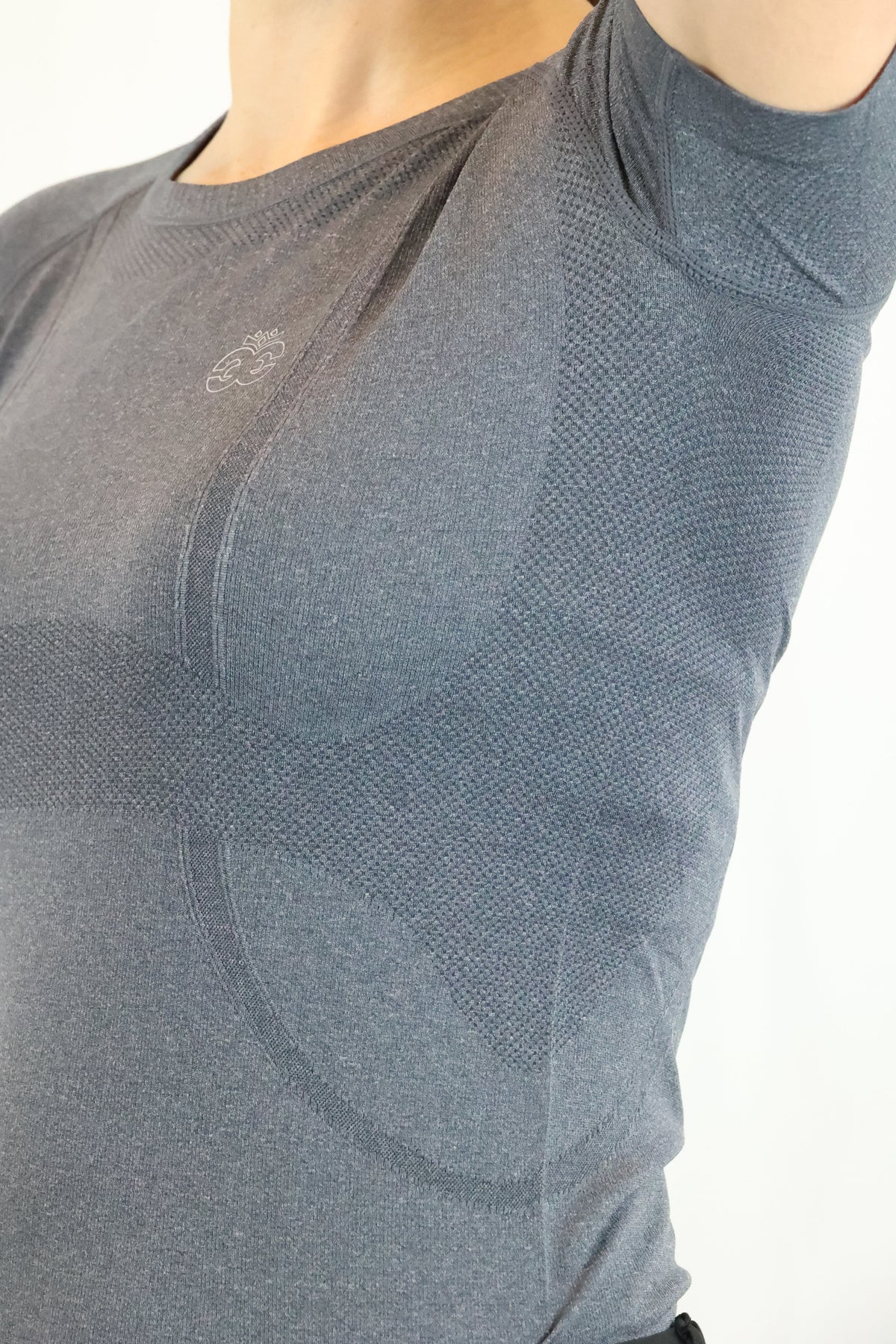 Short Sleeve Seamless Riding Top - Charcoal