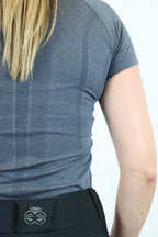 Short Sleeve Seamless Riding Top - Charcoal