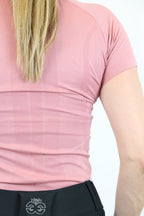 Short Sleeve Seamless Riding Top - Pink