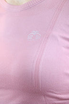 Short Sleeve Seamless Riding Top - Pink