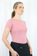 Short Sleeve Seamless Riding Top - Pink