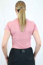 Short Sleeve Seamless Riding Top - Pink
