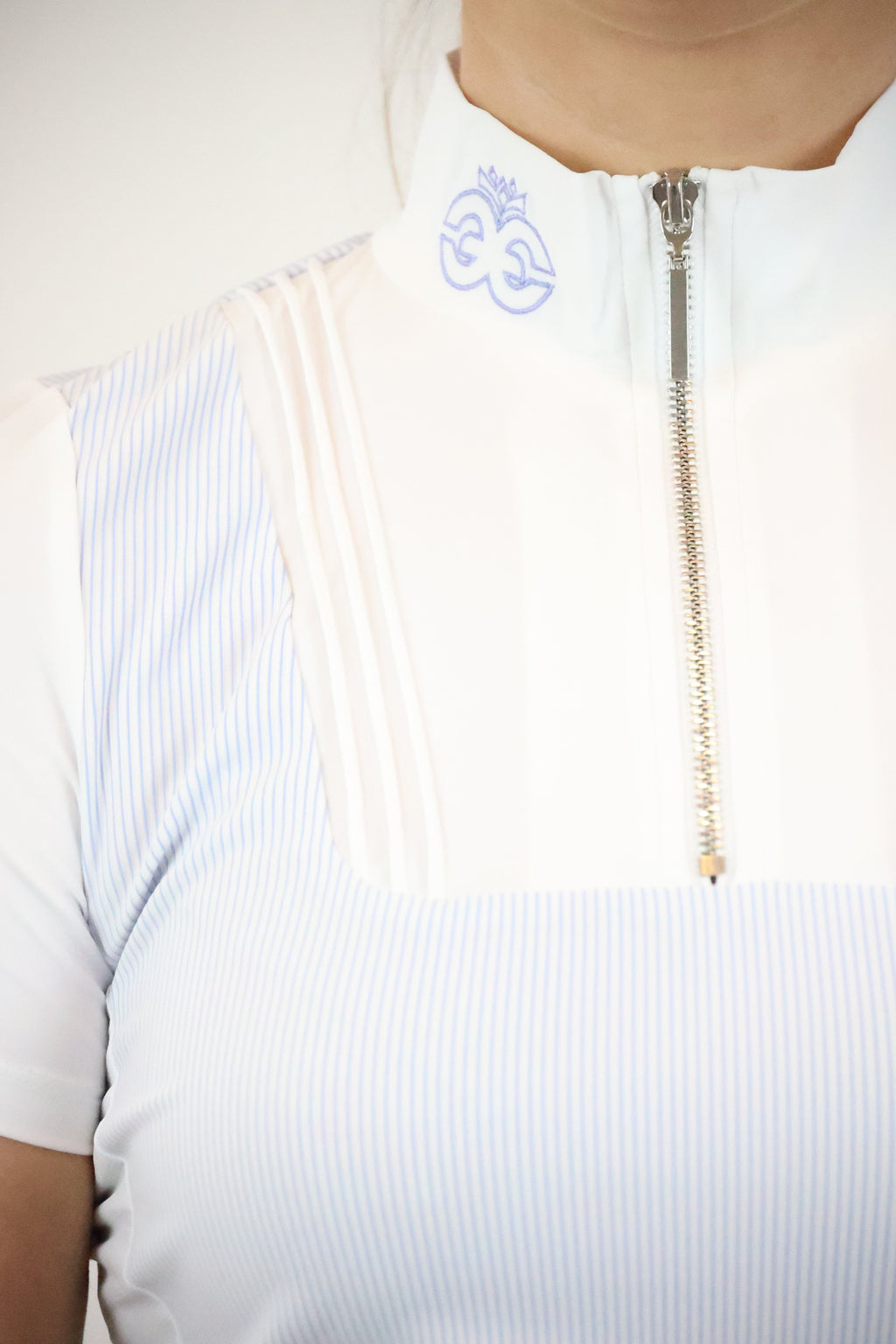 Florence Show Shirt - Powder Blue Stripe