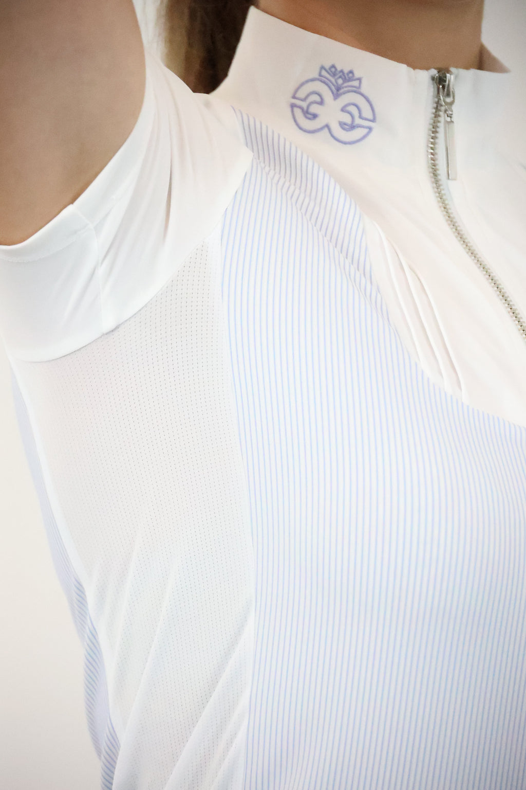 Florence Show Shirt - Powder Blue Stripe