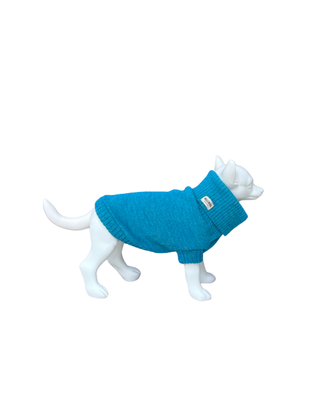 Cerulean Blue British Wool Dog Jumper
