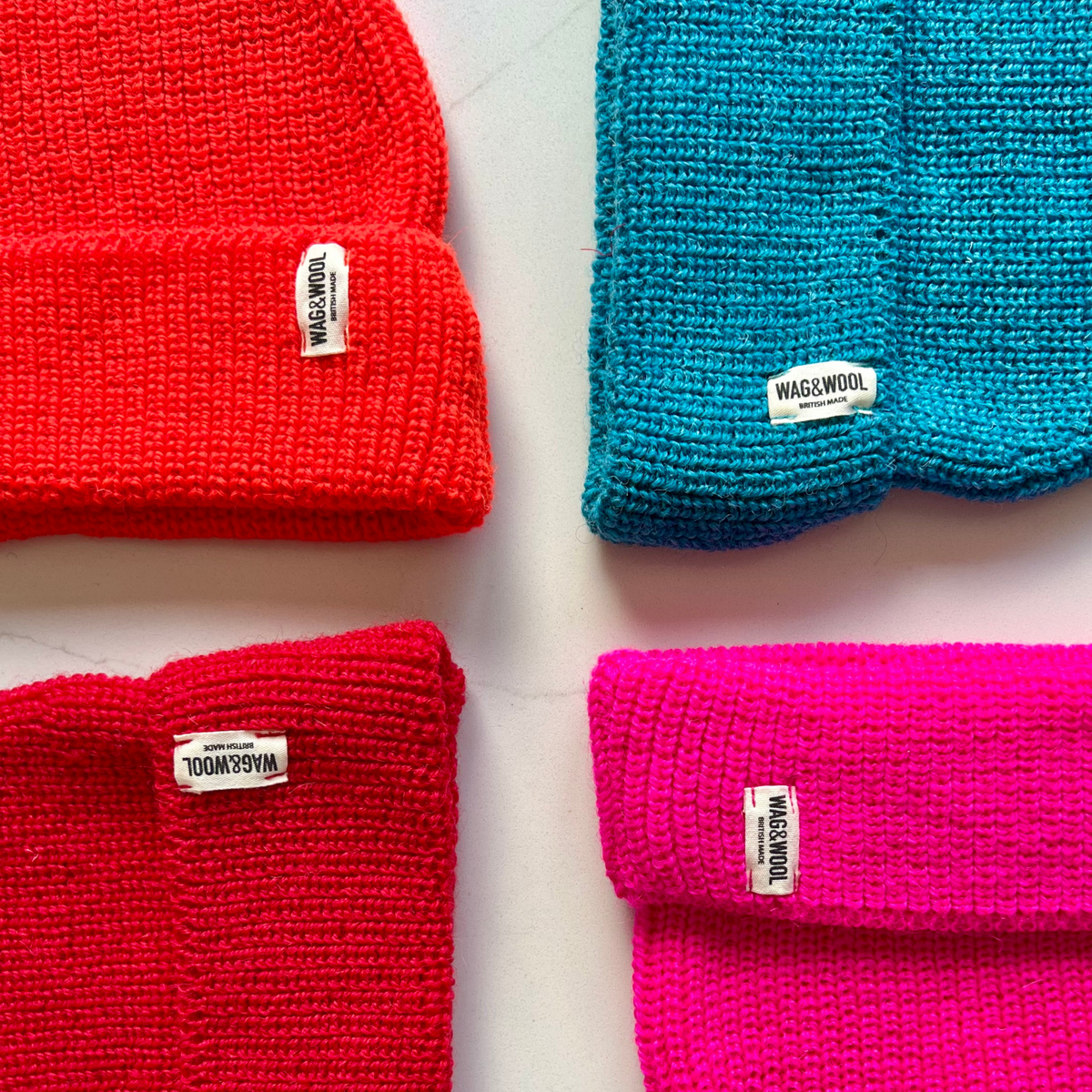 Fandango Pink British Wool Beanie Hat