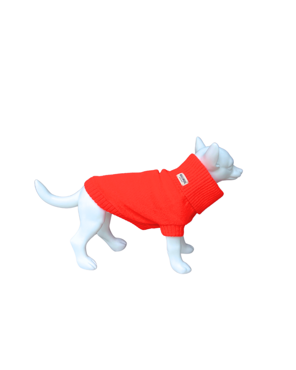 Lava Orange British Wool Dog Jumper