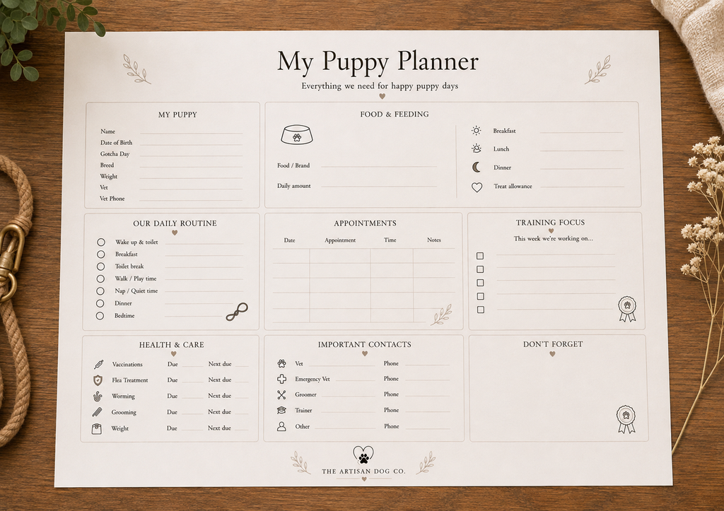 My Puppy Planner — A3 Puppy Wall Planner | Pack of 5