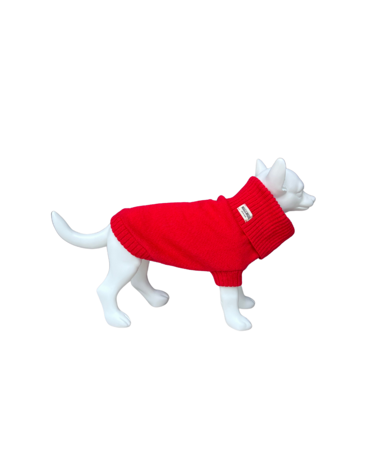 Cherry Red British Wool Dog Jumper