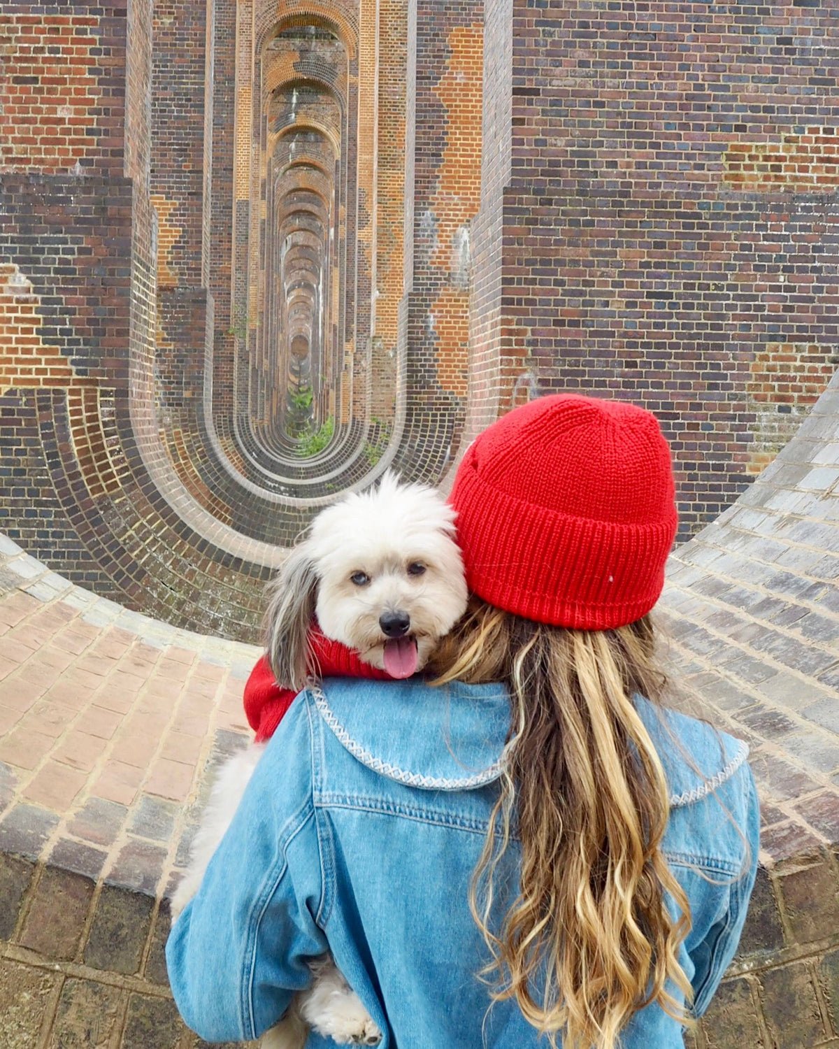 Cherry Red British Wool Beanie Hat