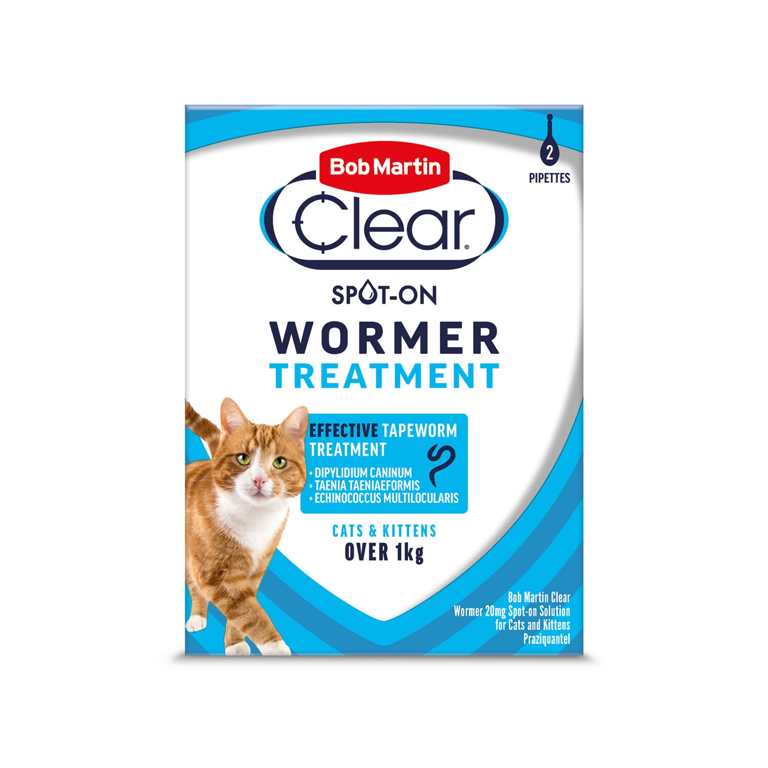 Bob Martin Clear Spot-on Wormer for Cats & Kittens