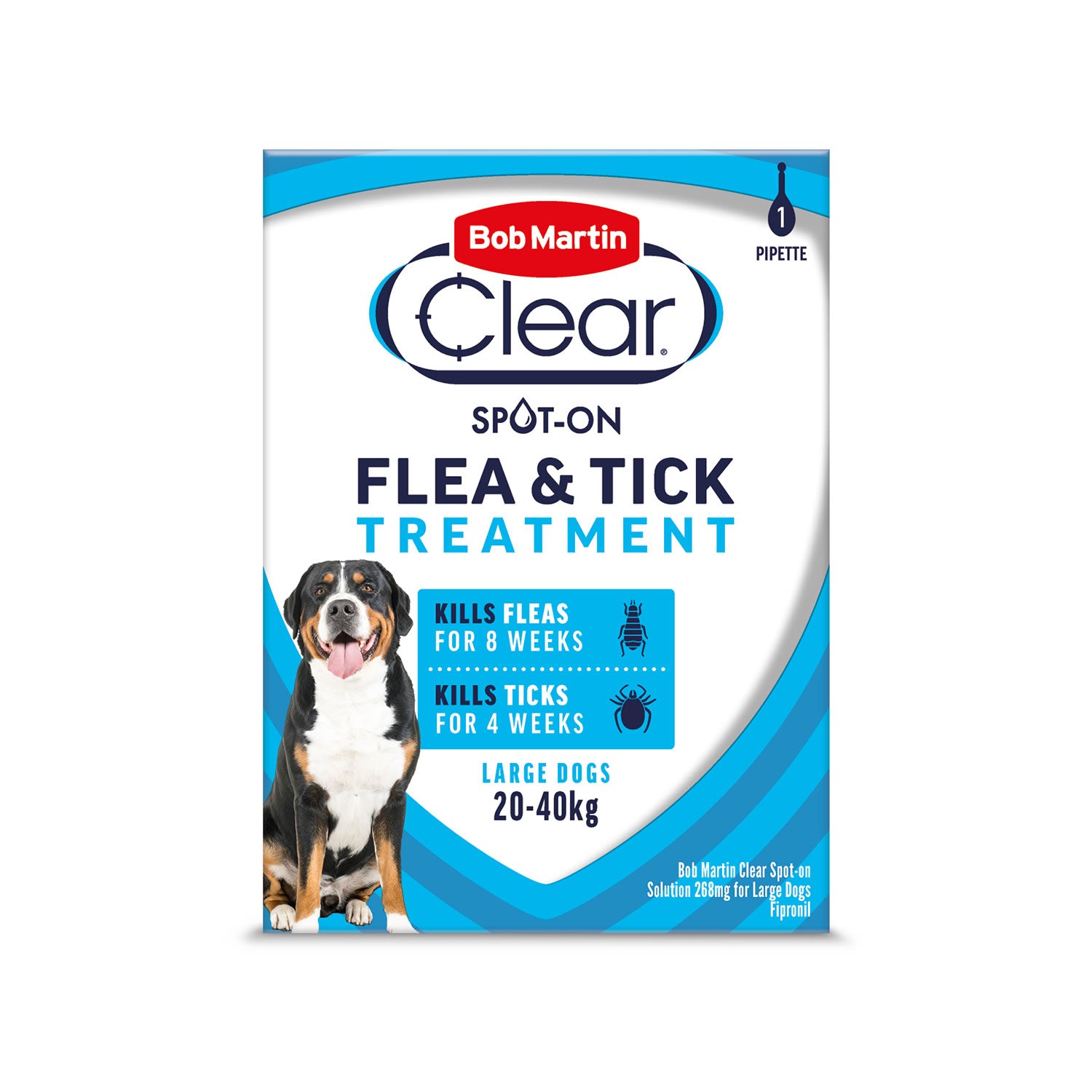 Bob Martin Clear Spot-on Flea & Tick for Large Dogs 20-40kg
