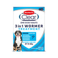 Bob Martin Clear 3-in-1 Wormer Tablets for Dogs Up to 40kg