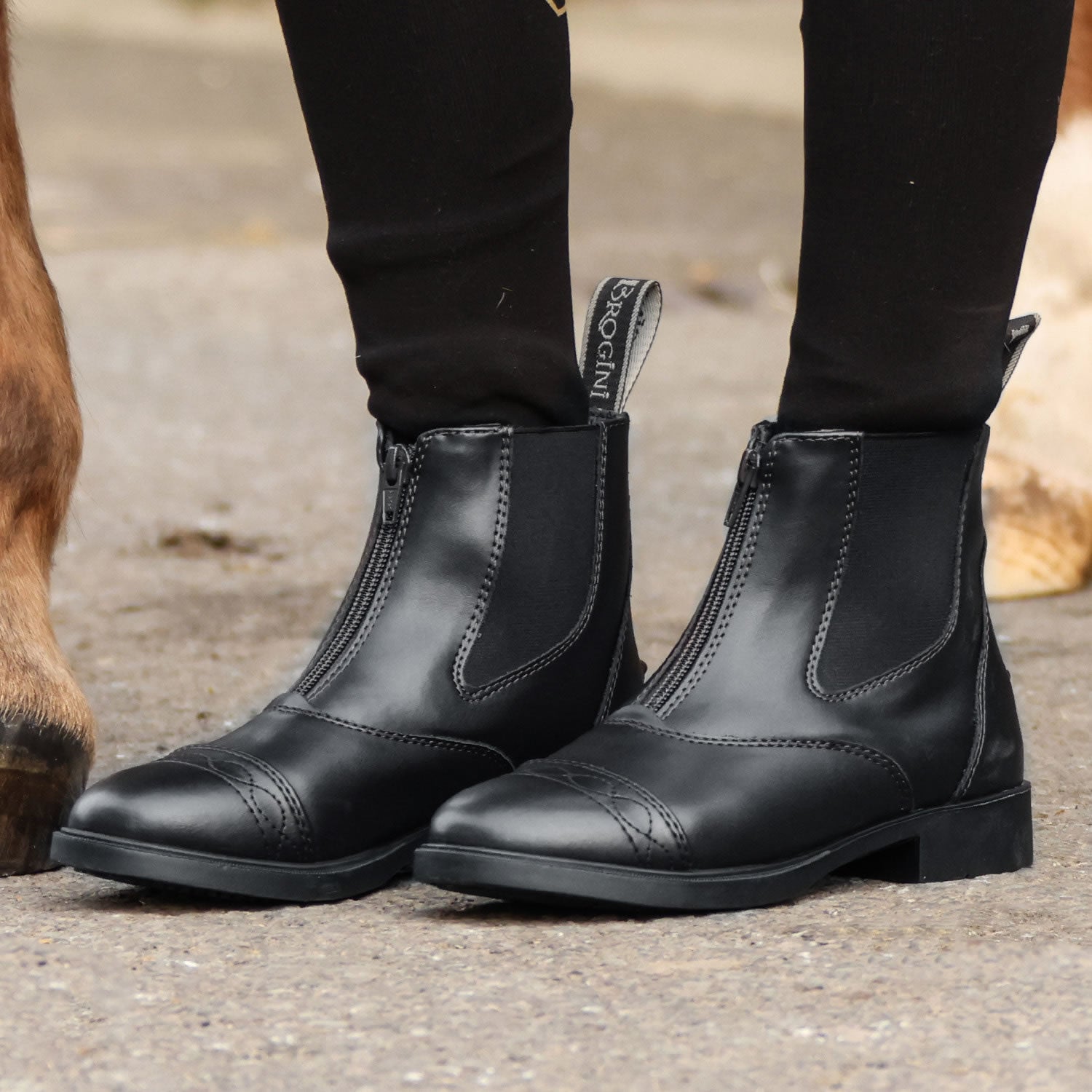 Brogini 401c Tivoli Piccino Paddock Boots Black