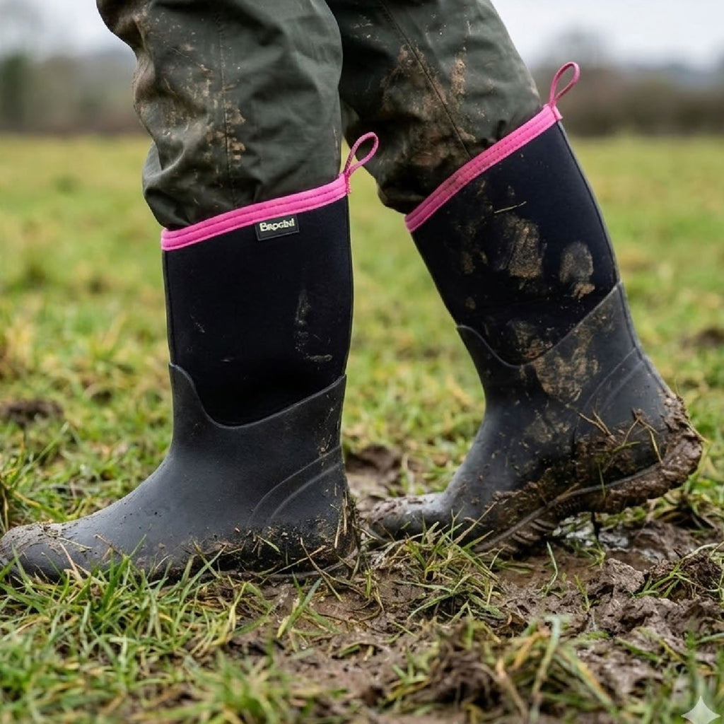 Brogini Wb145 Keswick Ladies Muck Boots Black/pink