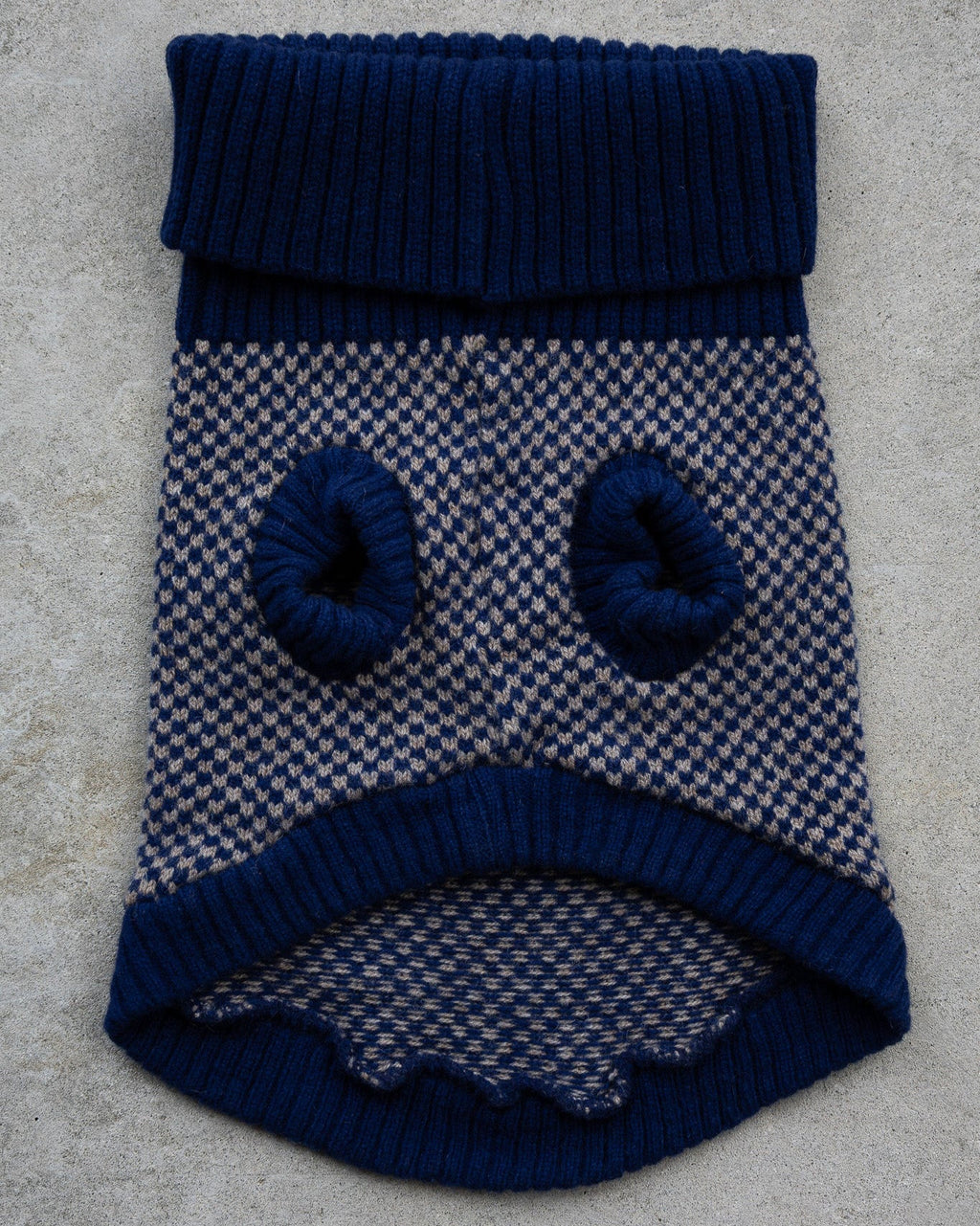 Navy Dog Jumper In Merino Lambswool