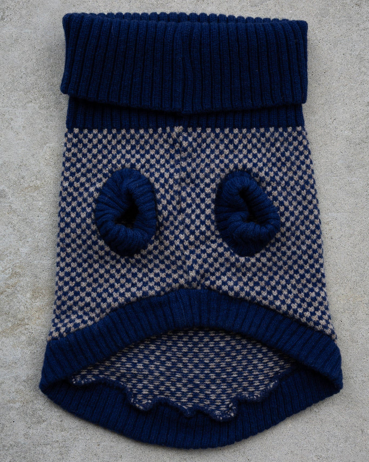 Navy Dog Jumper In Merino Lambswool