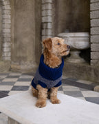 Navy Dog Jumper In Merino Lambswool
