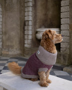 Burgundy Merino Lambswool Dog Jumper