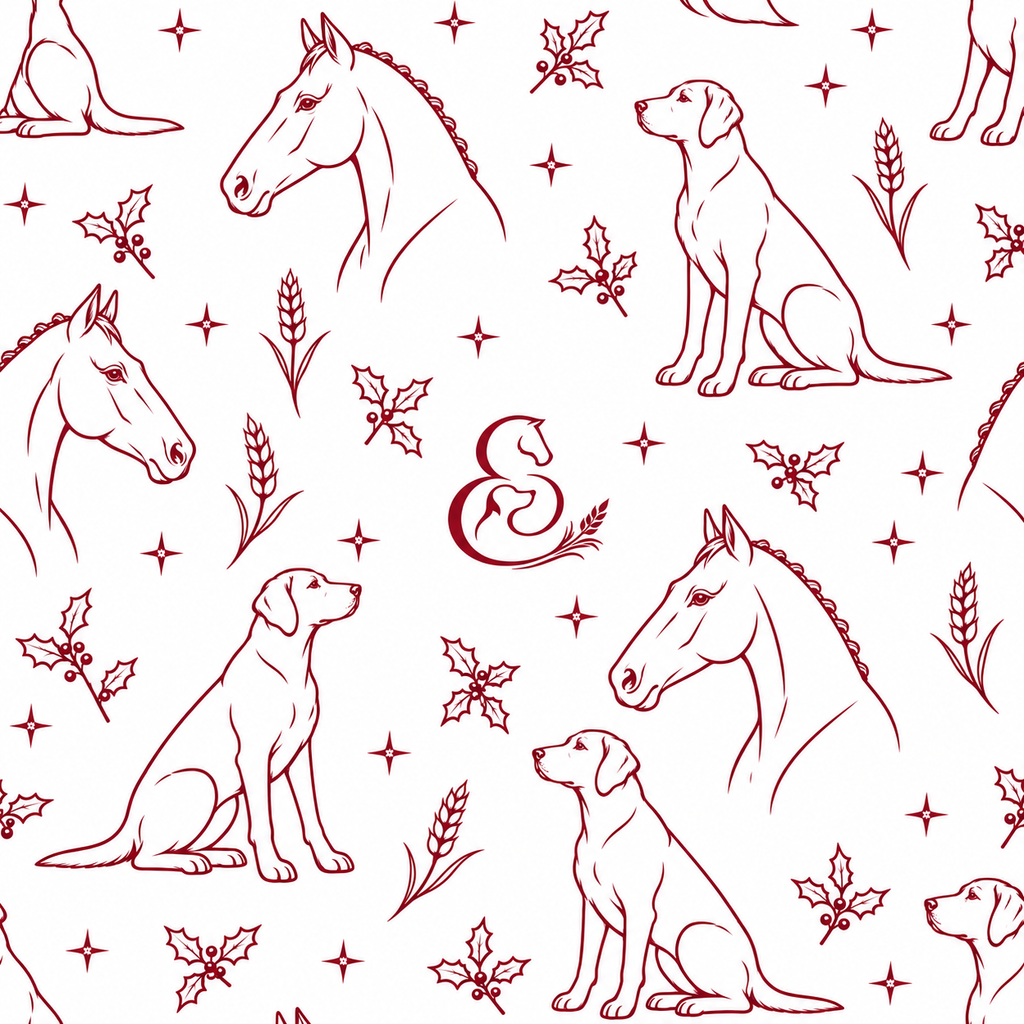 HHC Christmas Wrapping Paper – Labrador & Horse