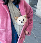 Handcrafted, luxury puppy/small dog carrier/sling - Harris Grey Check