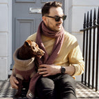 Mens Burgundy Wool Scarf