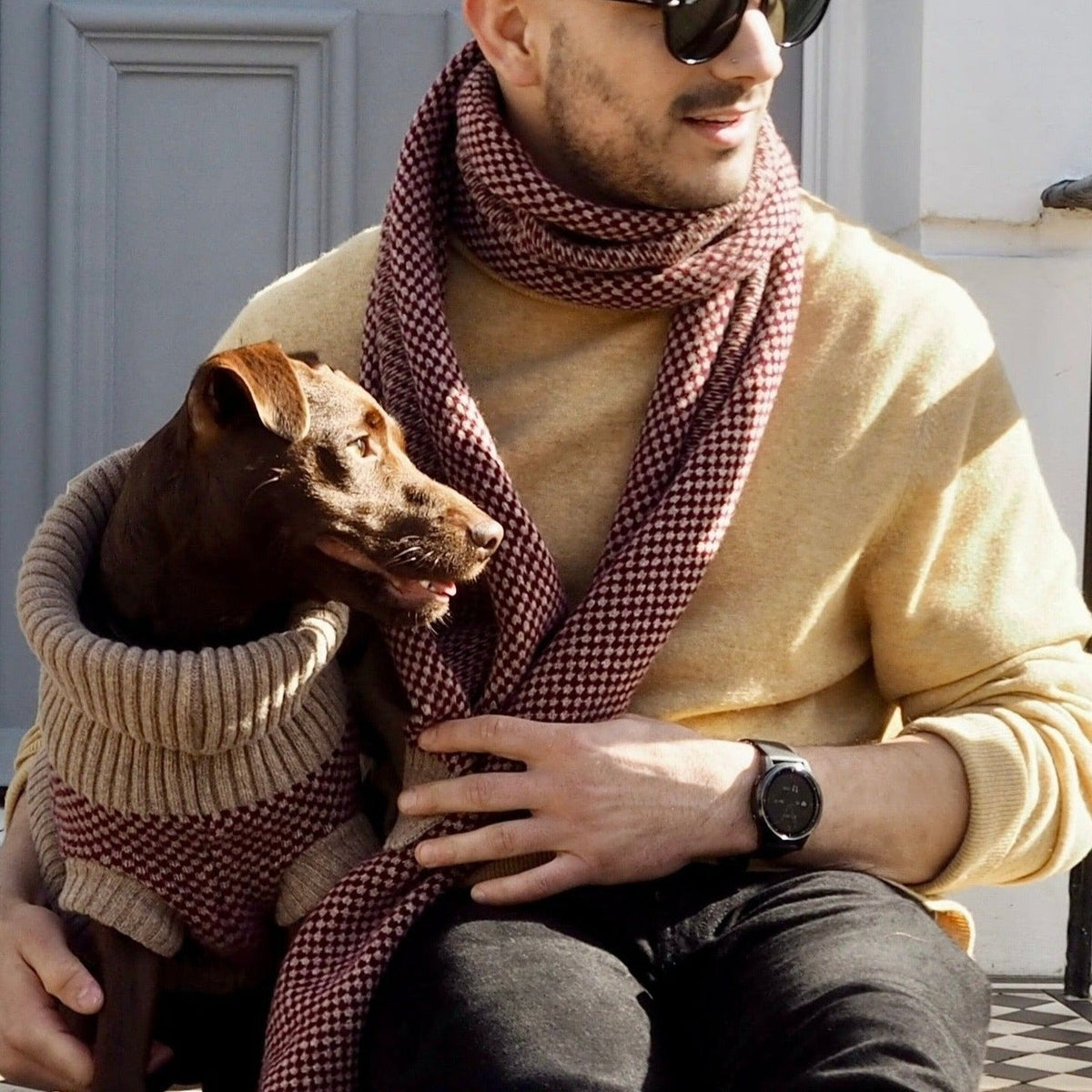 Burgundy Merino Lambswool Scarf – Heritage Style with Modern Elegance