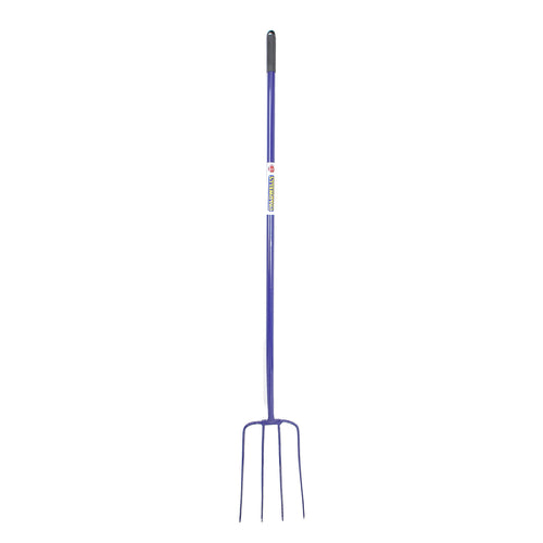 Caldwells 4 Prong Tubular Muck Fork Long Handle